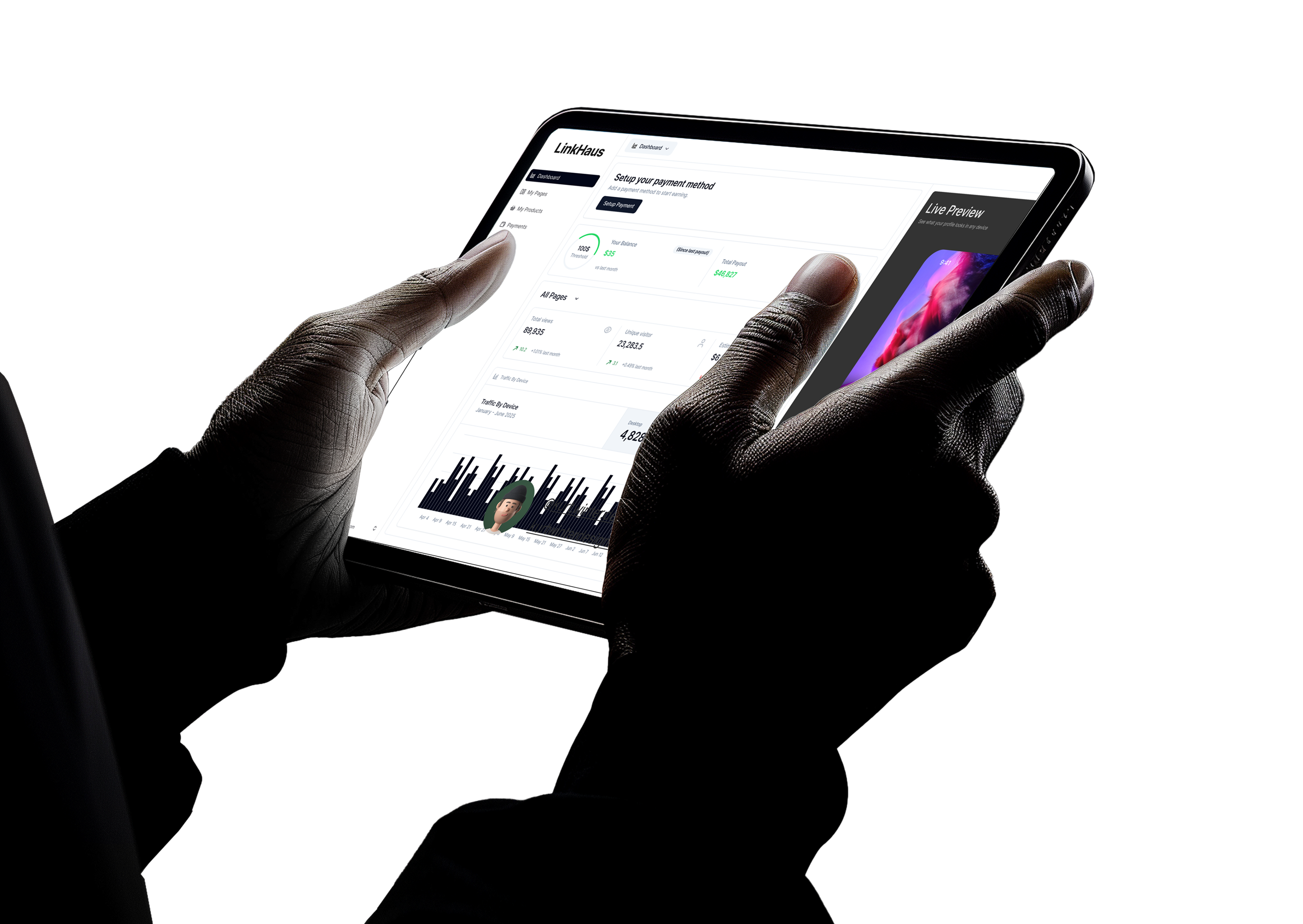 Brand dashboard management interface